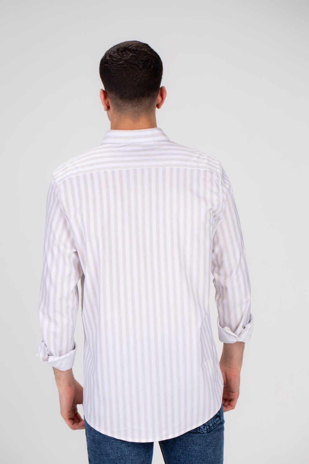 Men's Cotton Regular Fit Striped Details Long Sleeves Shirt Perfect For Any Casual Occasion