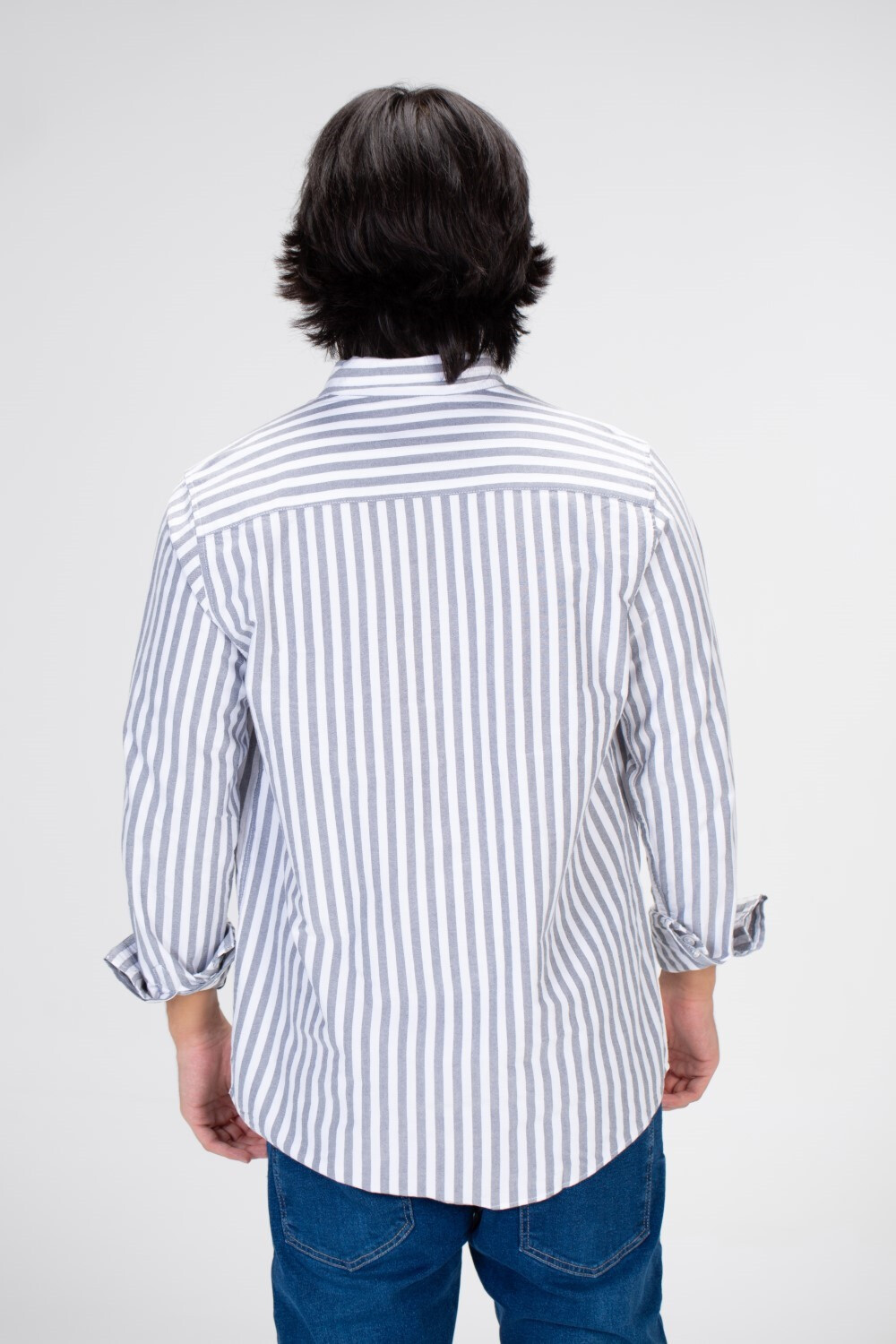 Men's Slim Fit Striped Shirt With Long Sleeves And Button Front
