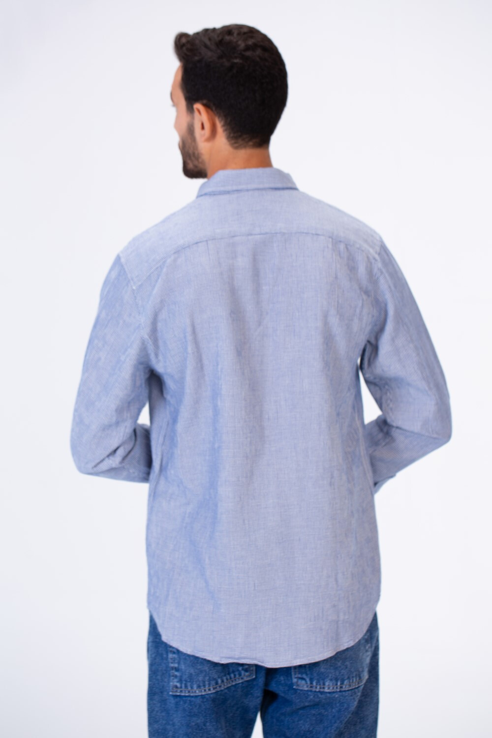 Men's Basic Plain Slim Fit Long Sleeve Shirt
