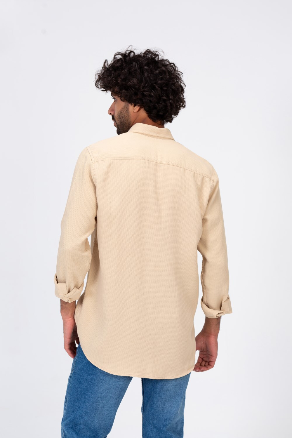 Mens Long Sleeves Basic Shirt With Collar And Comfortable Material For Every Day