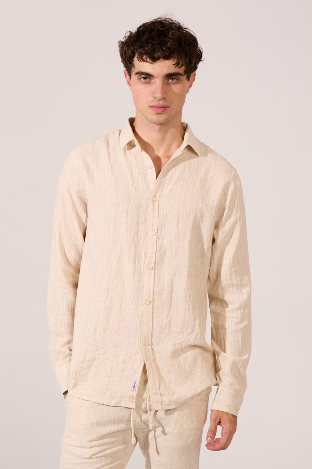 Men's Slim Fit Outfit Set Comfortable Fabric Long Sleeve Shirt And Pants