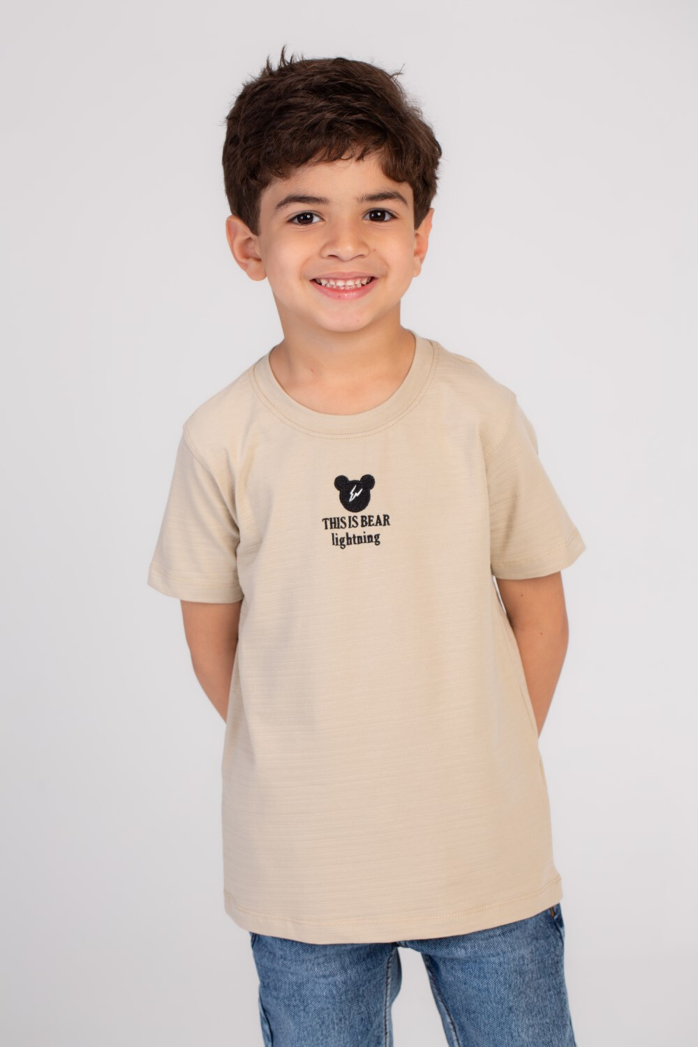 Boy's Front Left Chest & Back Printed Regular Fit Made Of Soft Cotton T-shirt Stand Out With Its Unique Front & Back Print