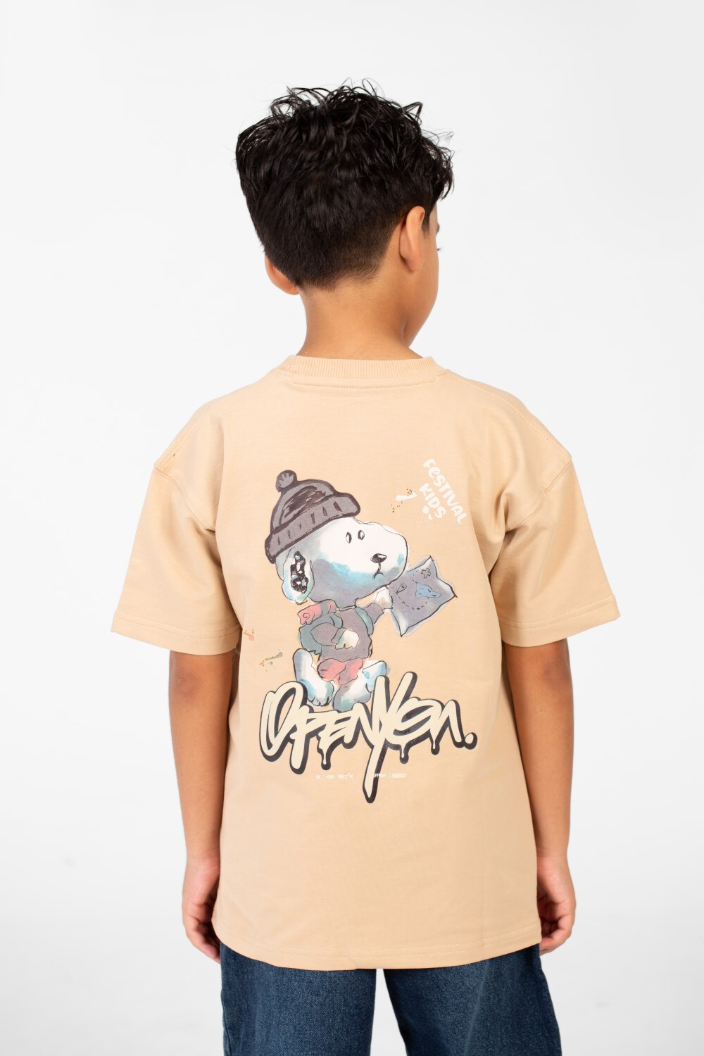 Boy's Summer Melton Oversized Crew Neck Short Sleeve T-Shirt