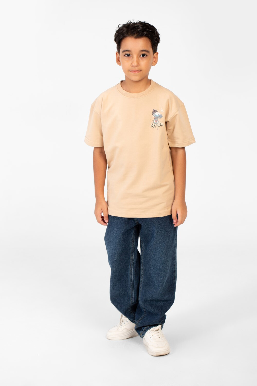 Boy's Summer Melton Oversized Crew Neck Short Sleeve T-Shirt