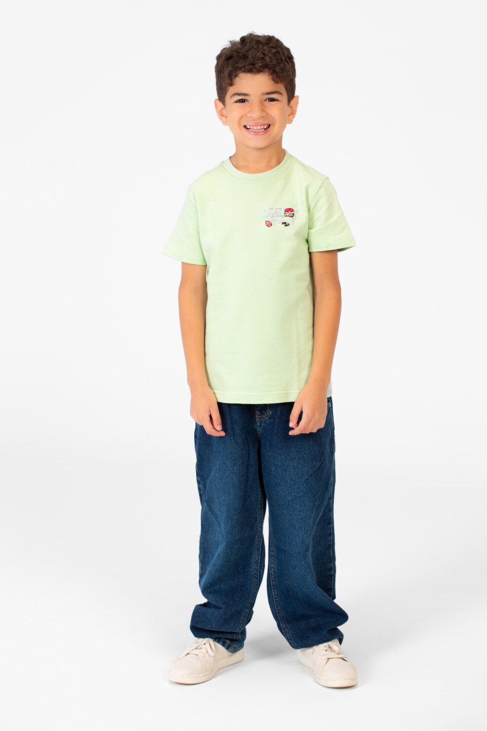 Boy's High Quality Milton Printed Short Sleeved Round Neck T-shirt