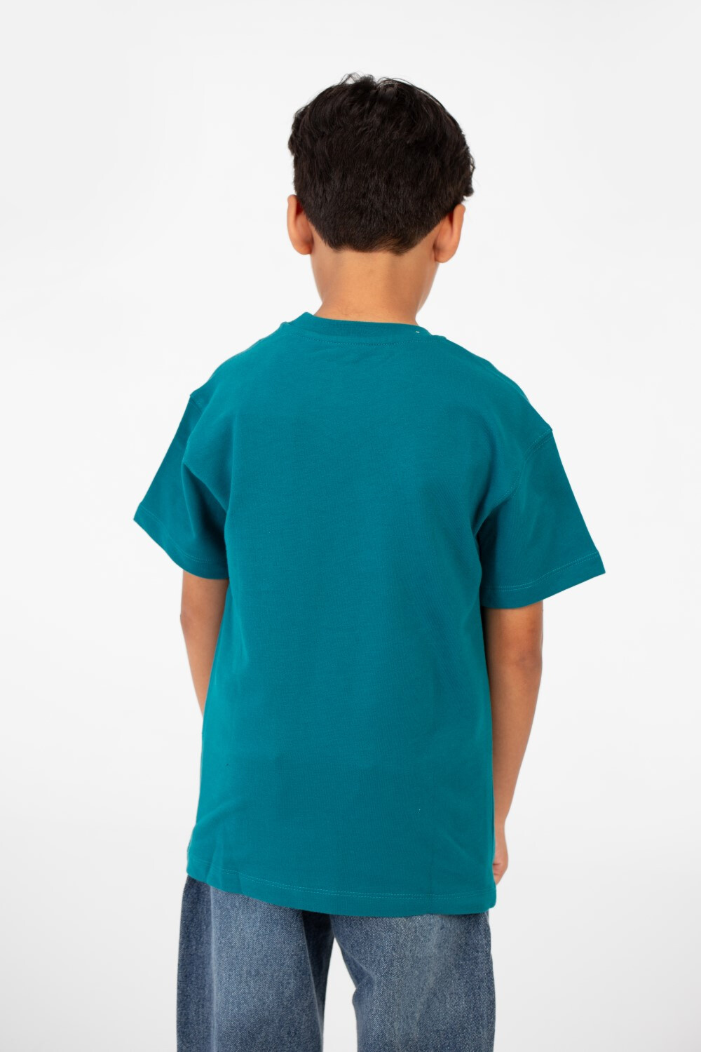Boy's Milton Summer Oversized T-Shirt With Front Print And Short Sleeves