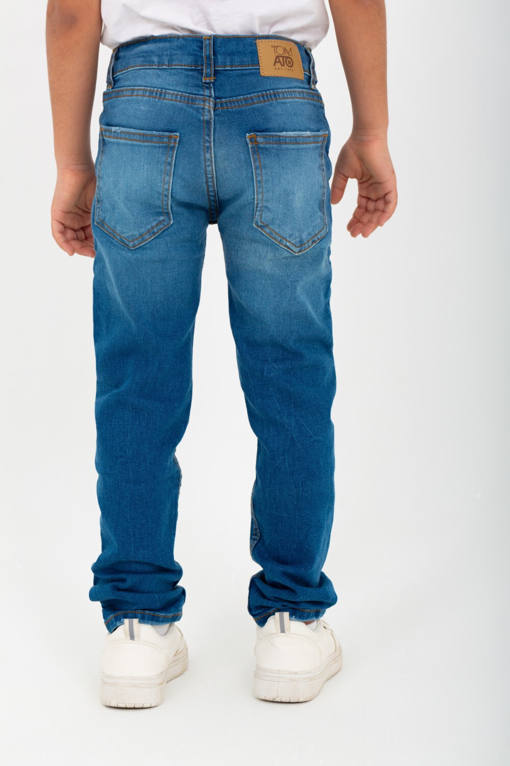 Boys Well Used Laser Jeans With Distinctive Details