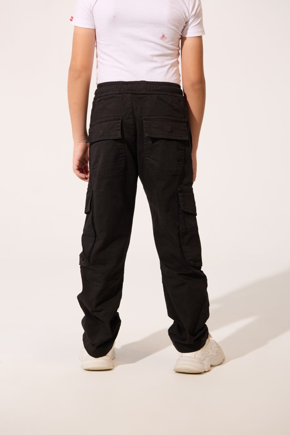 Boy's Wide Leg Gabardine Sherwal Pants With Modern Side Pockets