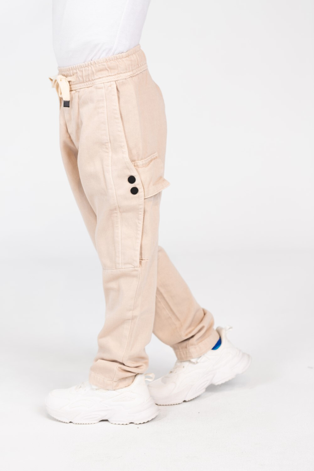 Boy's Slouchy Gabardine Pants With A Unique modern cut