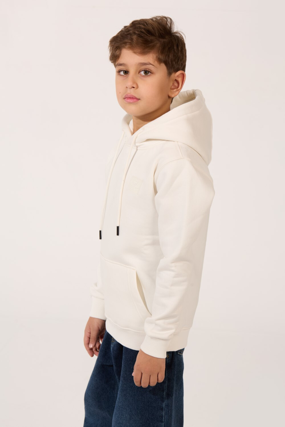 Boy's Tomato Slim Fit Hoodie Sweatshirt With Front Kangaroo Pocket And Long Sleeves