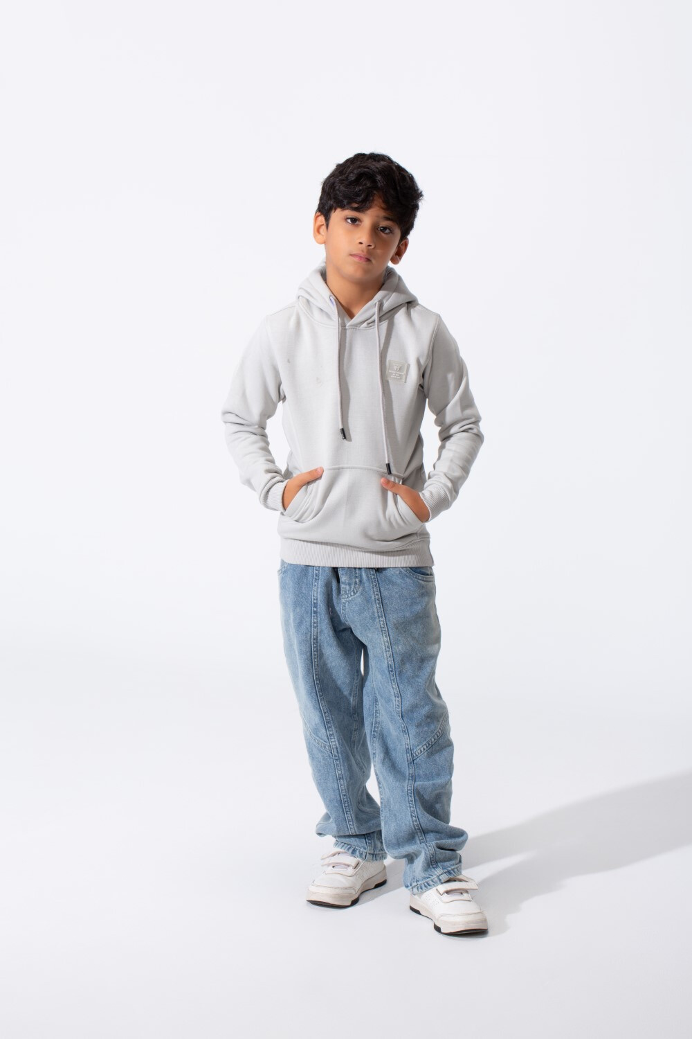Boy's Slim Fit Hoodie Sweatshirt With A Front Kangaroo Pocket And Long Sleeves