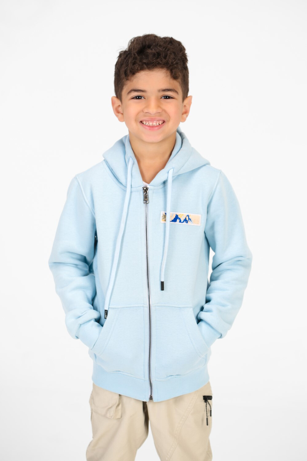Boy's Printed Full Zip Hood Sweatshirt