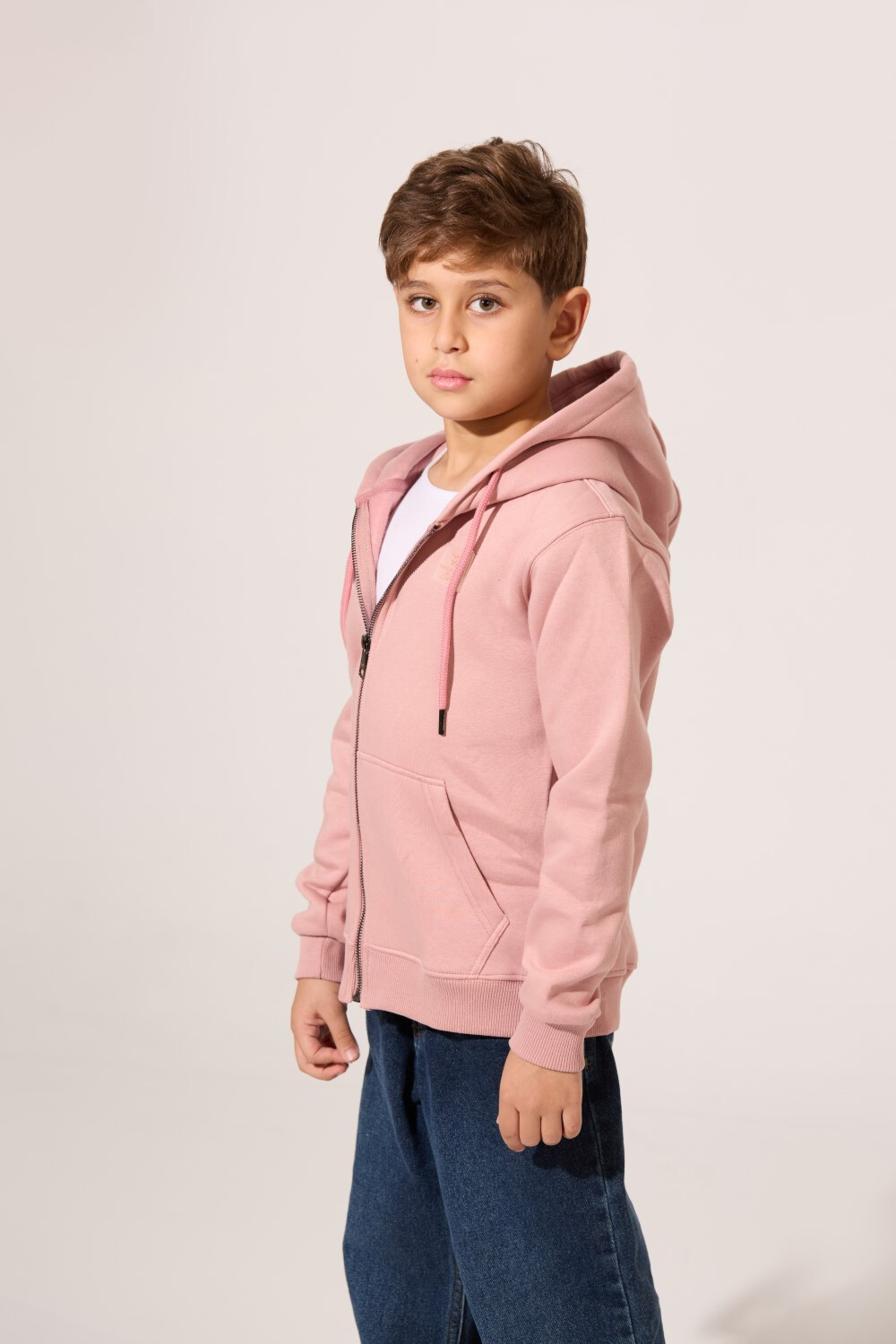 Boy's Slim Fit Milton Hoodie Sweatshirt With Full Front Zipper And Long Sleeves