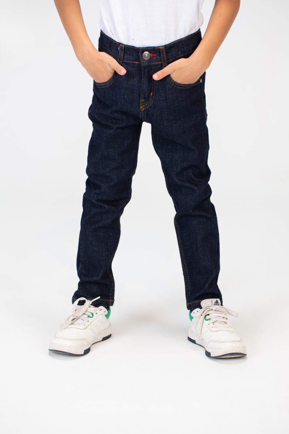 Boys Jeans Basic Pants With Five Pockets And A Tomato Patch On The Back