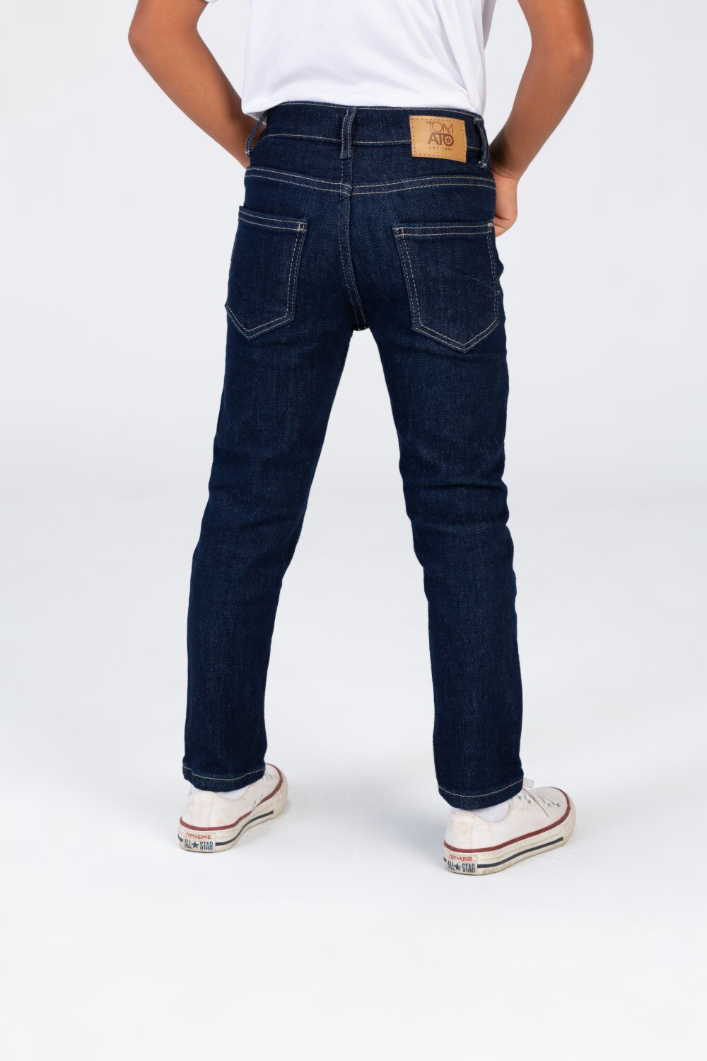 Boys Jeans Used Pants With Badge Tomato On The Back Side