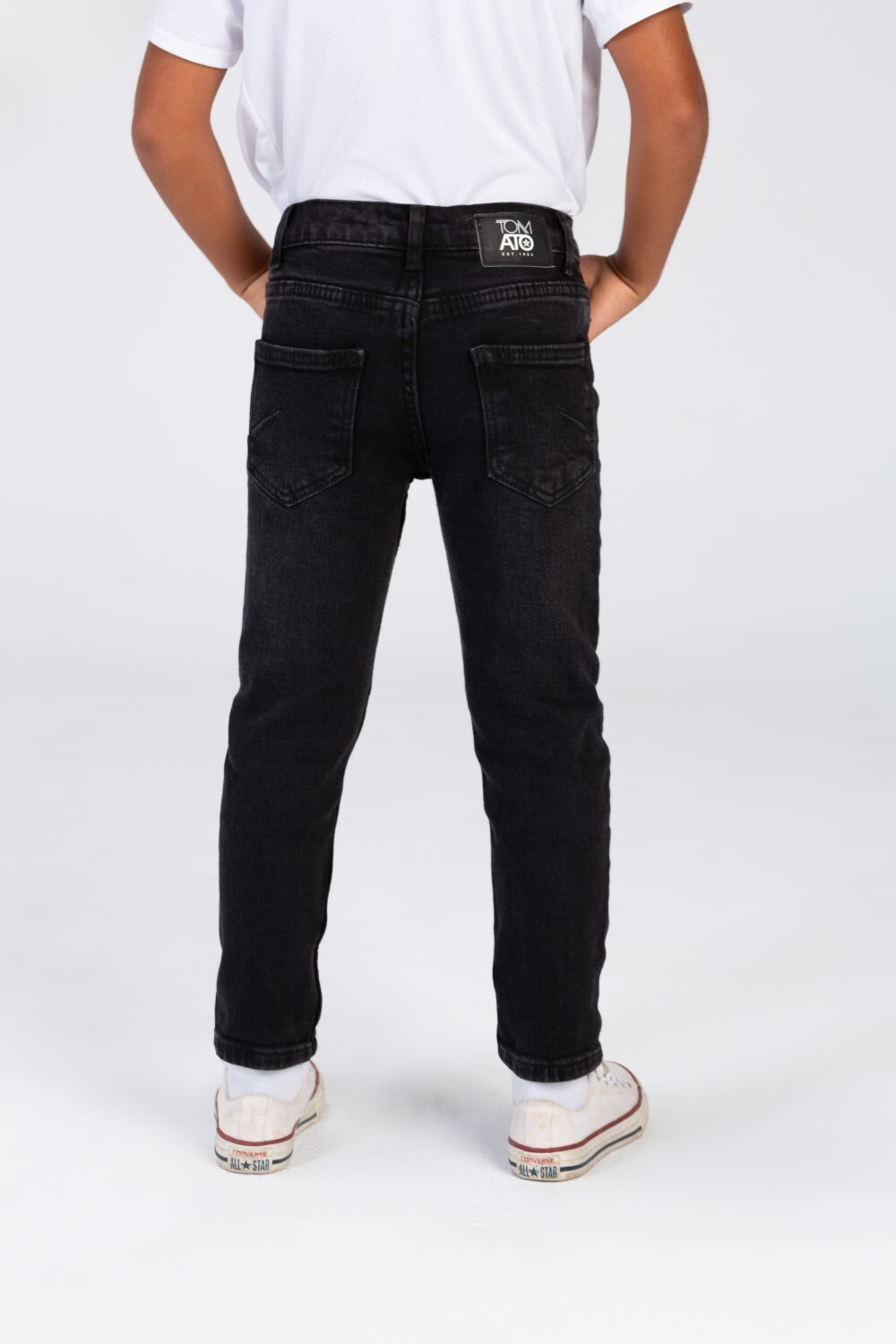 Boys Jeans Used Pants With Badge Tomato On The Back