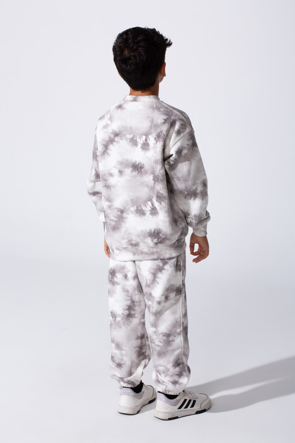 Boy's Winter Milton Slim Fit Tie Dye Outfit Sweatpants And Sweatshirt