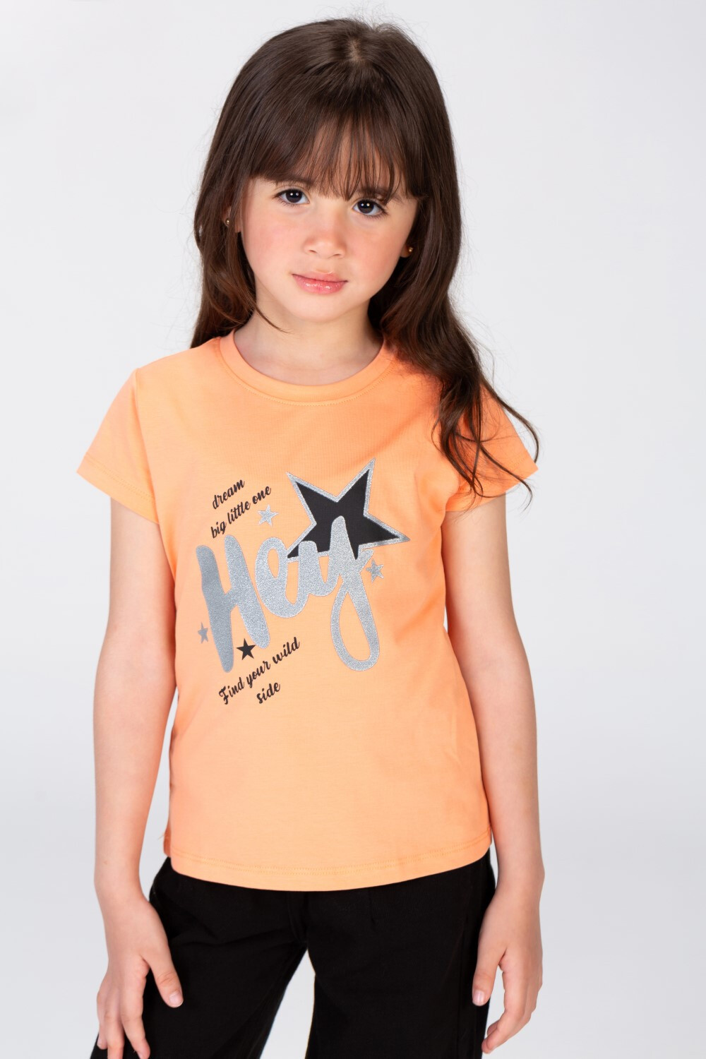 Girls' Star-Printed T-shirt With Comfortable And Easy Use Material