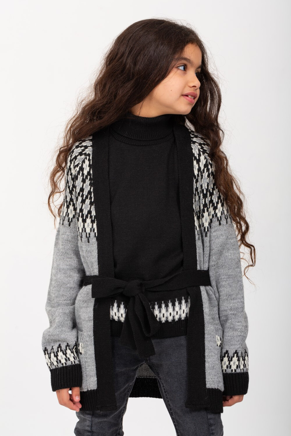 Girl's High Neck With Pockets Casual Outfit With unique Style