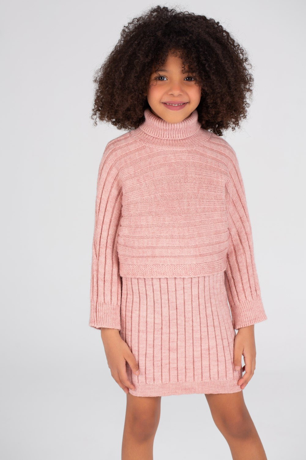 Girl's Regular Fit With High Neck Outfit