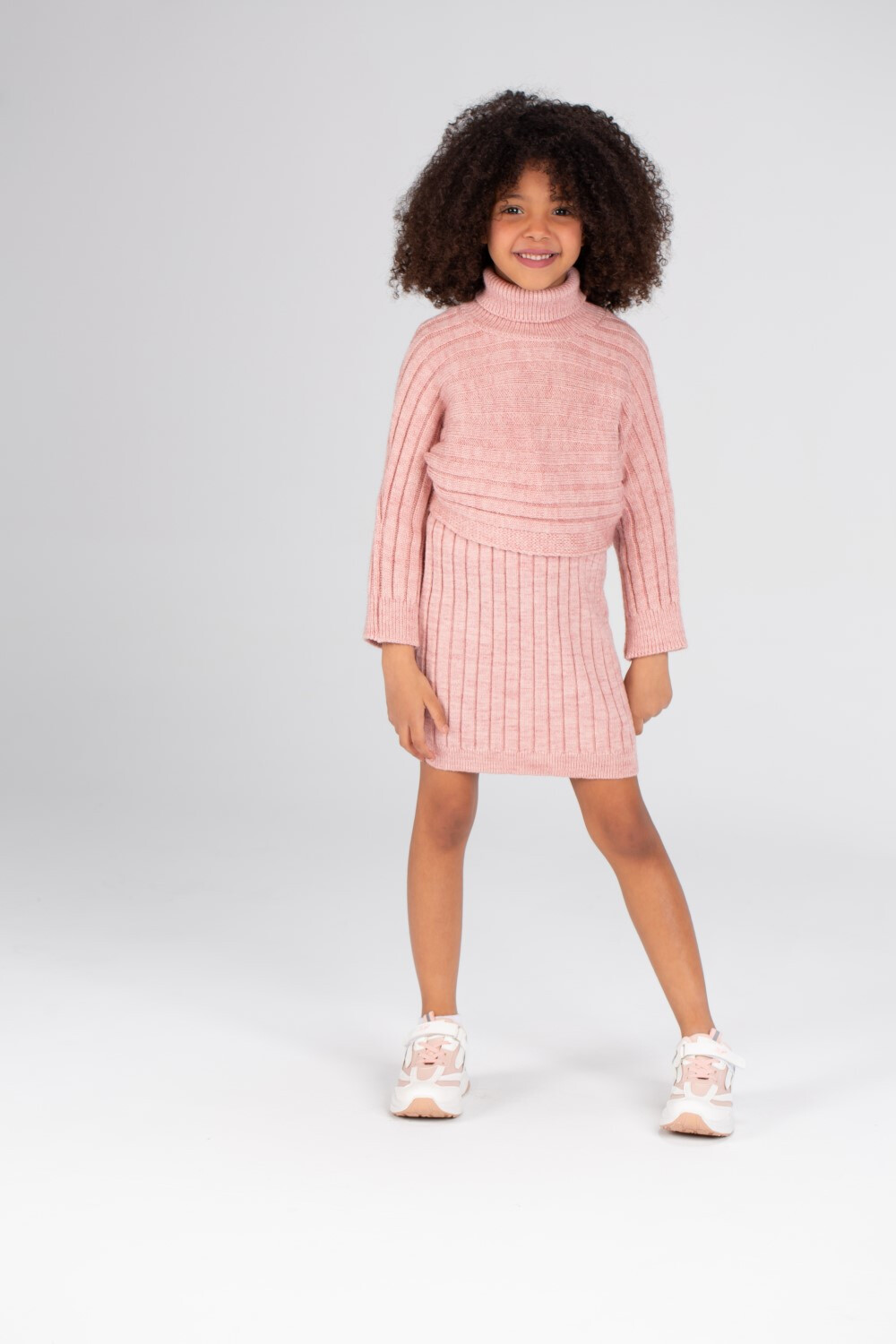 Girl's Regular Fit With High Neck Outfit