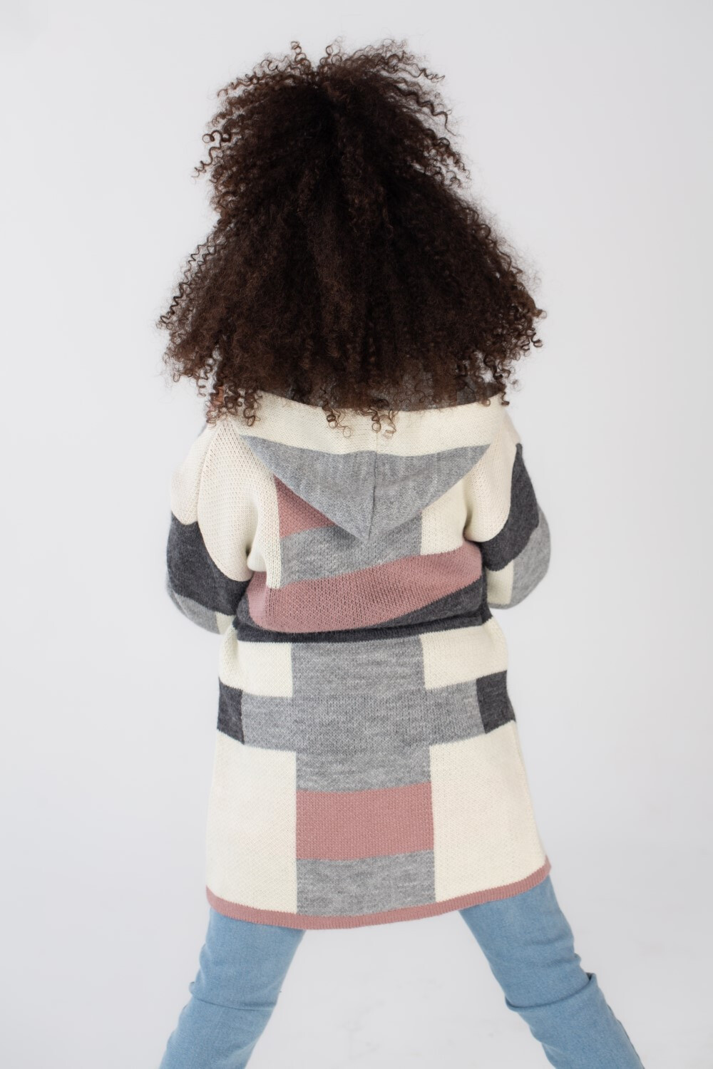 Girl's Long Sleeve Wool Regular Fit High Neck With under Shirt Outfit