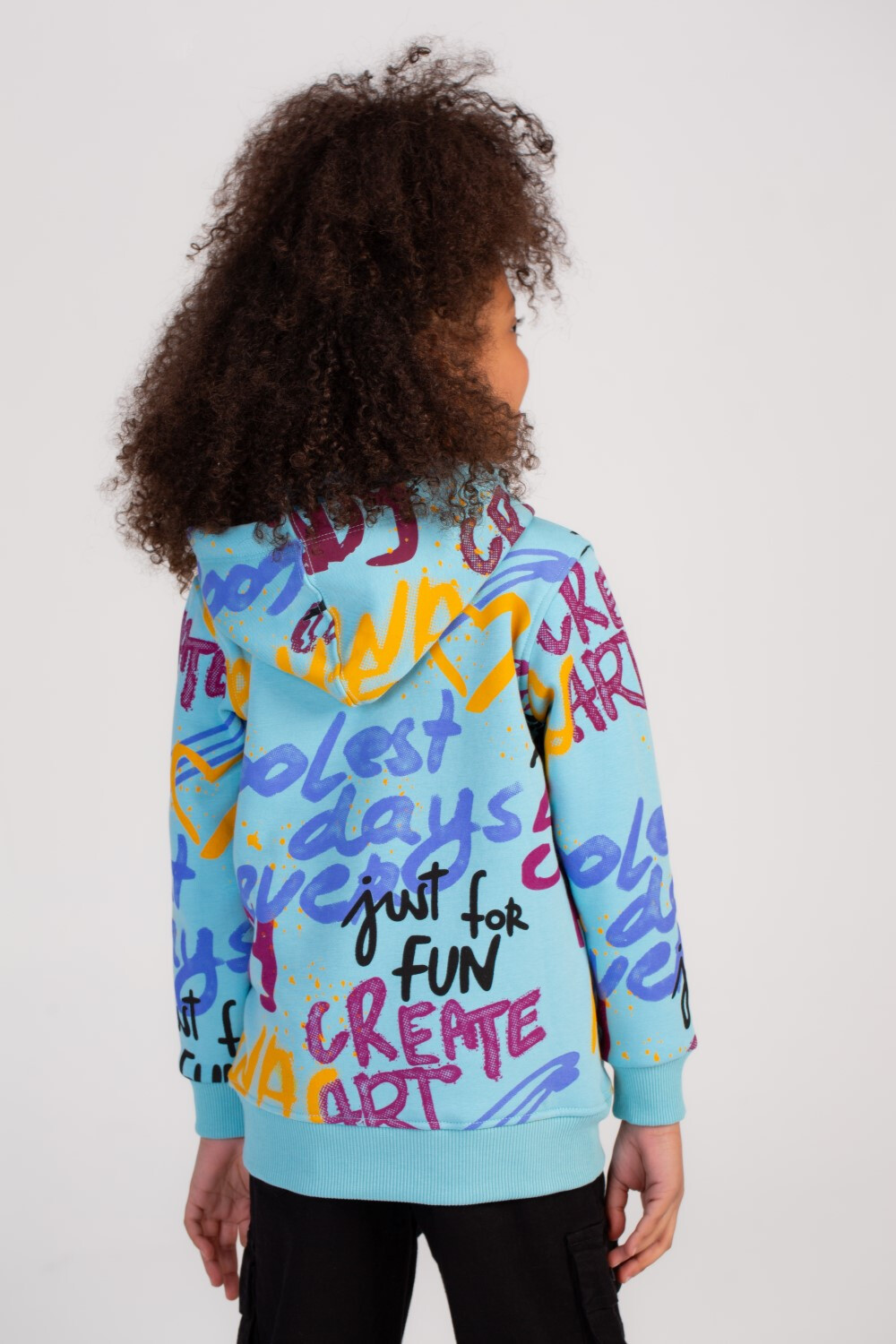 Girl's Hoodie Padded With Unqiue Modern Design Pattern Hooded Sweatshirt