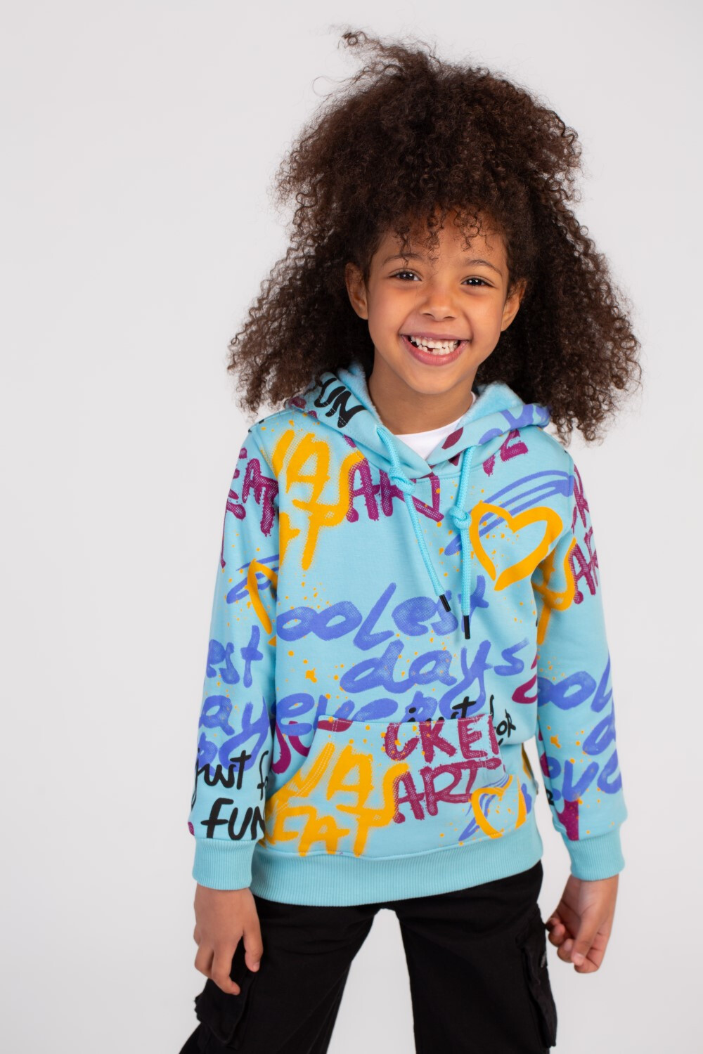 Girl's Hoodie Padded With Unqiue Modern Design Pattern Hooded Sweatshirt