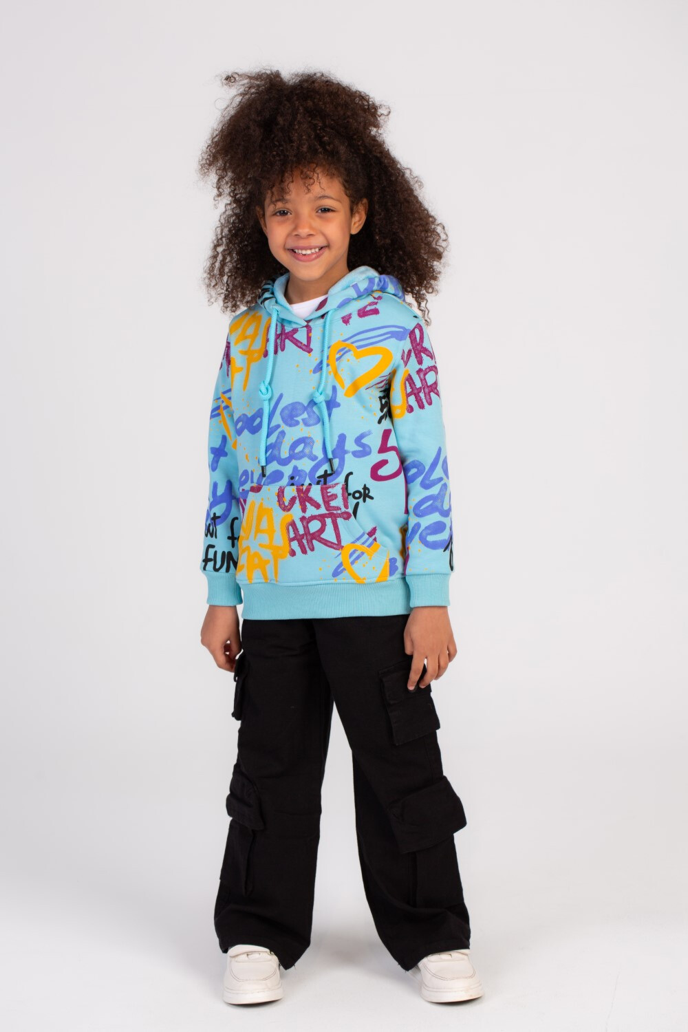 Girl's Hoodie Padded With Unqiue Modern Design Pattern Hooded Sweatshirt