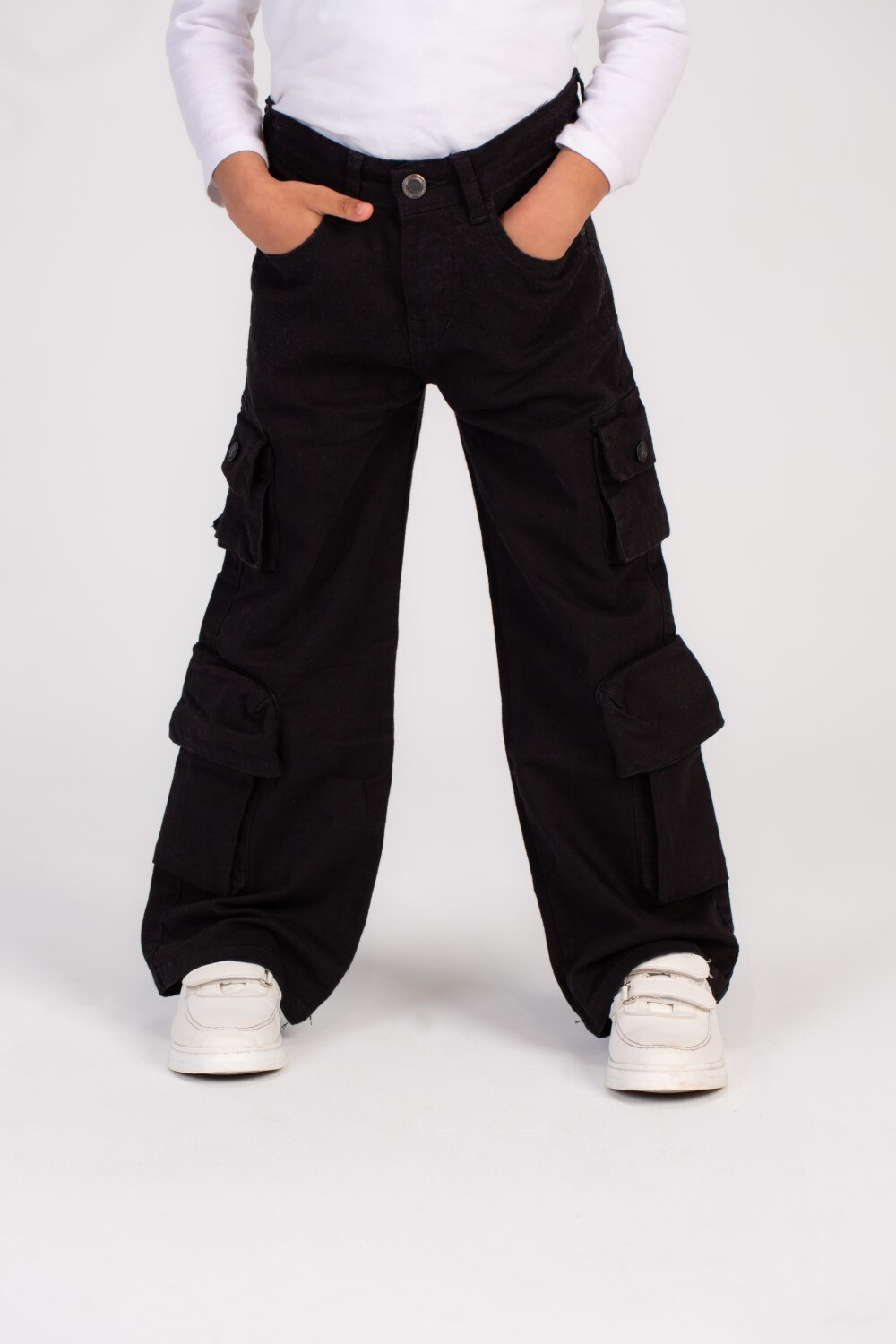 Girl's Wide Leg Style Gabardines Pants With Unique Cut Wide Leg Style For A Fashionable Look